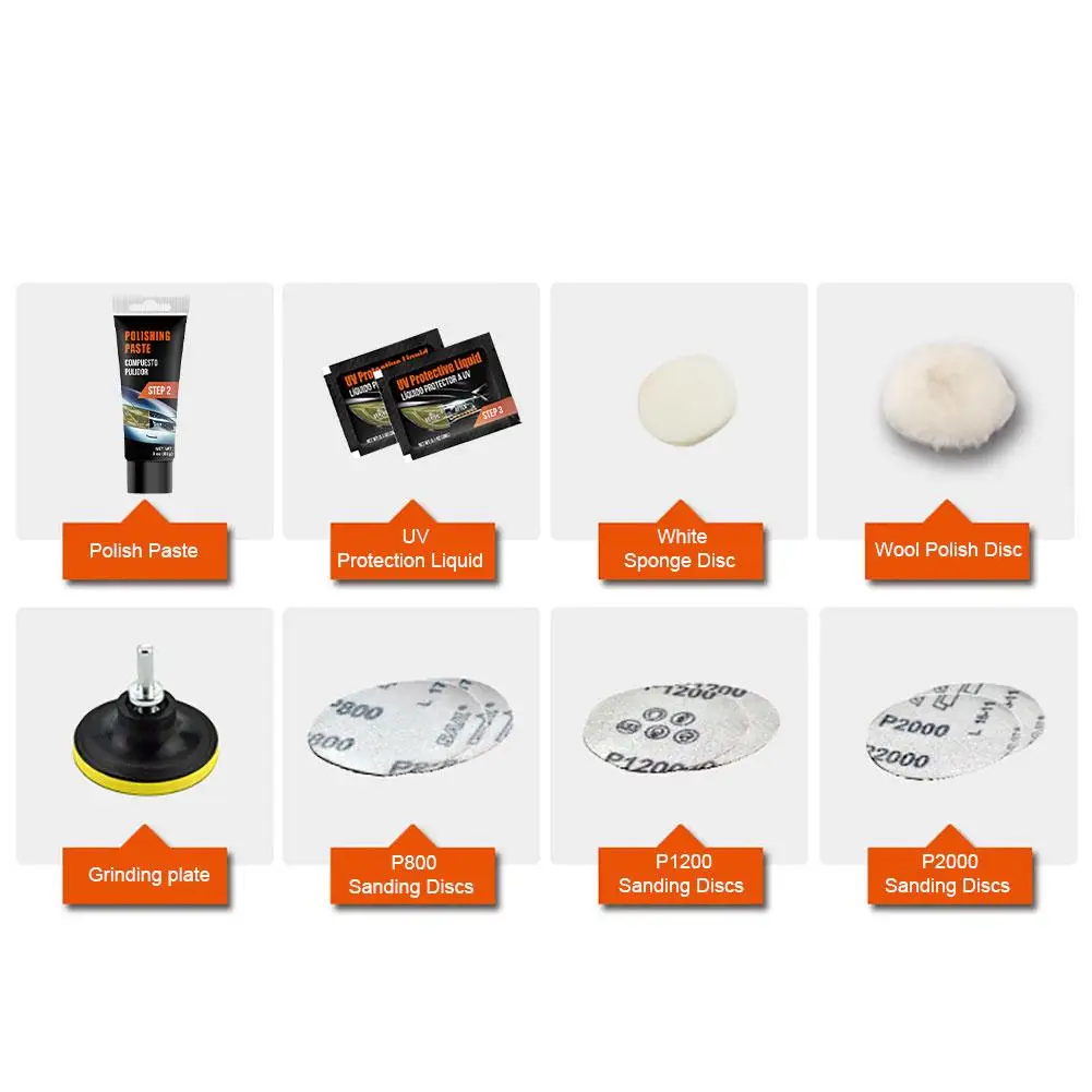 Headlight Repair Kit DIY Headlight Car Care Repair Kit Headlight Lens Cloth with Machine Cleaning Polish DIY Restoration Tool
Headlight Repair Kit DIY Headlight Car Care Repair Kit Headlight Lens Cloth with Machine Cleaning Polish DIY Restoration Tool