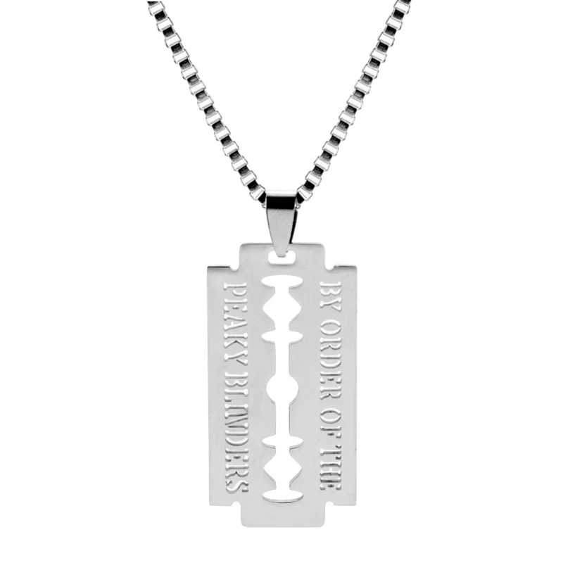 Stainless Steel Necklace for Hairdresser Hollow Razor Necklace Jewelry It Reads BY ORDER OF THE PEAKY BLINDERS Hip Hop Trinket
Stainless Steel Necklace for Hairdresser Hollow Razor Necklace Jewelry It Reads BY ORDER OF THE PEAKY BLINDERS Hip Hop Trinket