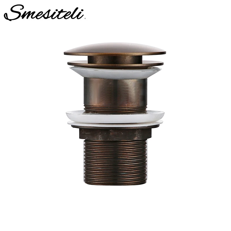 Smesiteli Non-Porous Pop-Up Bathroom Drain Durable Anti-Corrosion Brass Without Overflow Hole Sink Plug
Smesiteli Non-Porous Pop-Up Bathroom Drain Durable Anti-Corrosion Brass Without Overflow Hole Sink Plug