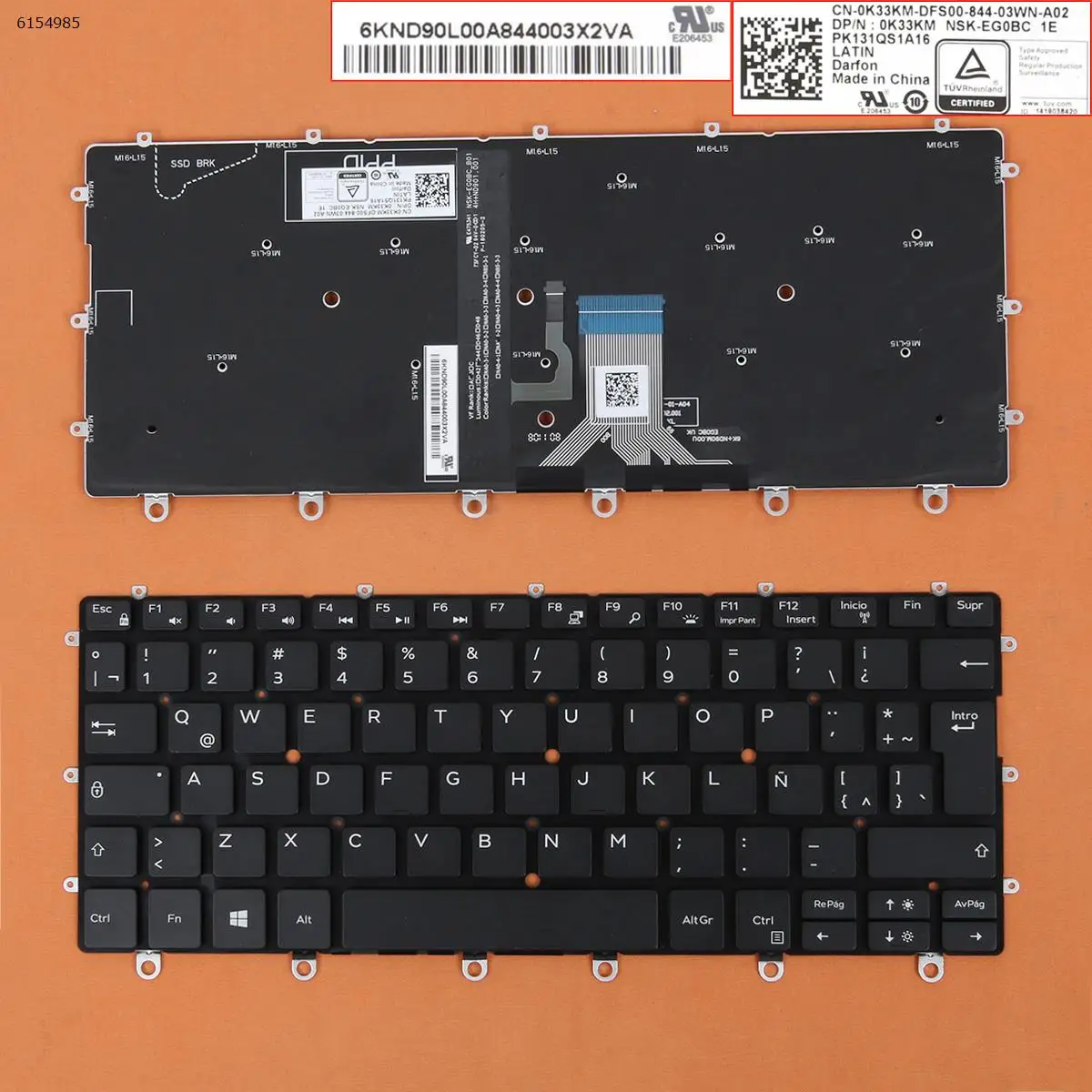 LA Latin Spanish New Replacement Keyboard for DELL XPS 9365 2 IN 1 Laptop with Backlit NO Frame
LA Latin Spanish New Replacement Keyboard for DELL XPS 9365 2 IN 1 Laptop with Backlit NO Frame