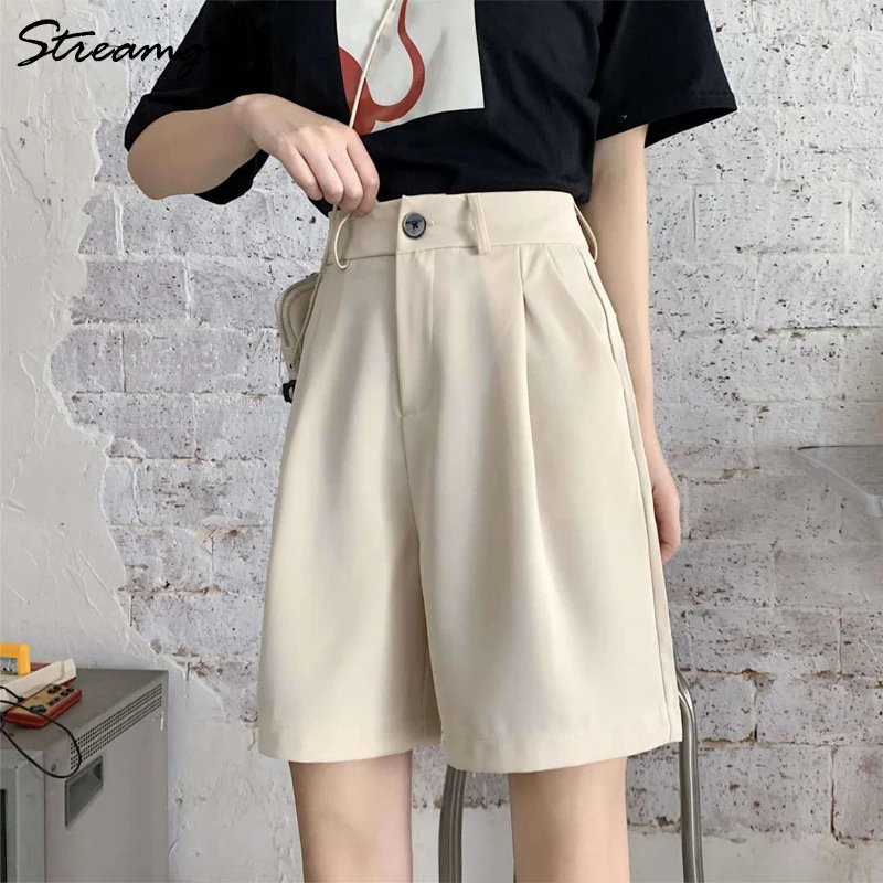 Streamgirl Women's Shorts Summer Black Straight Knee Length Bermuda Wide Leg Pants Loose High Waist Long Summer Shorts For Women
Streamgirl Women's Shorts Summer Black Straight Knee Length Bermuda Wide Leg Pants Loose High Waist Long Summer Shorts For Women