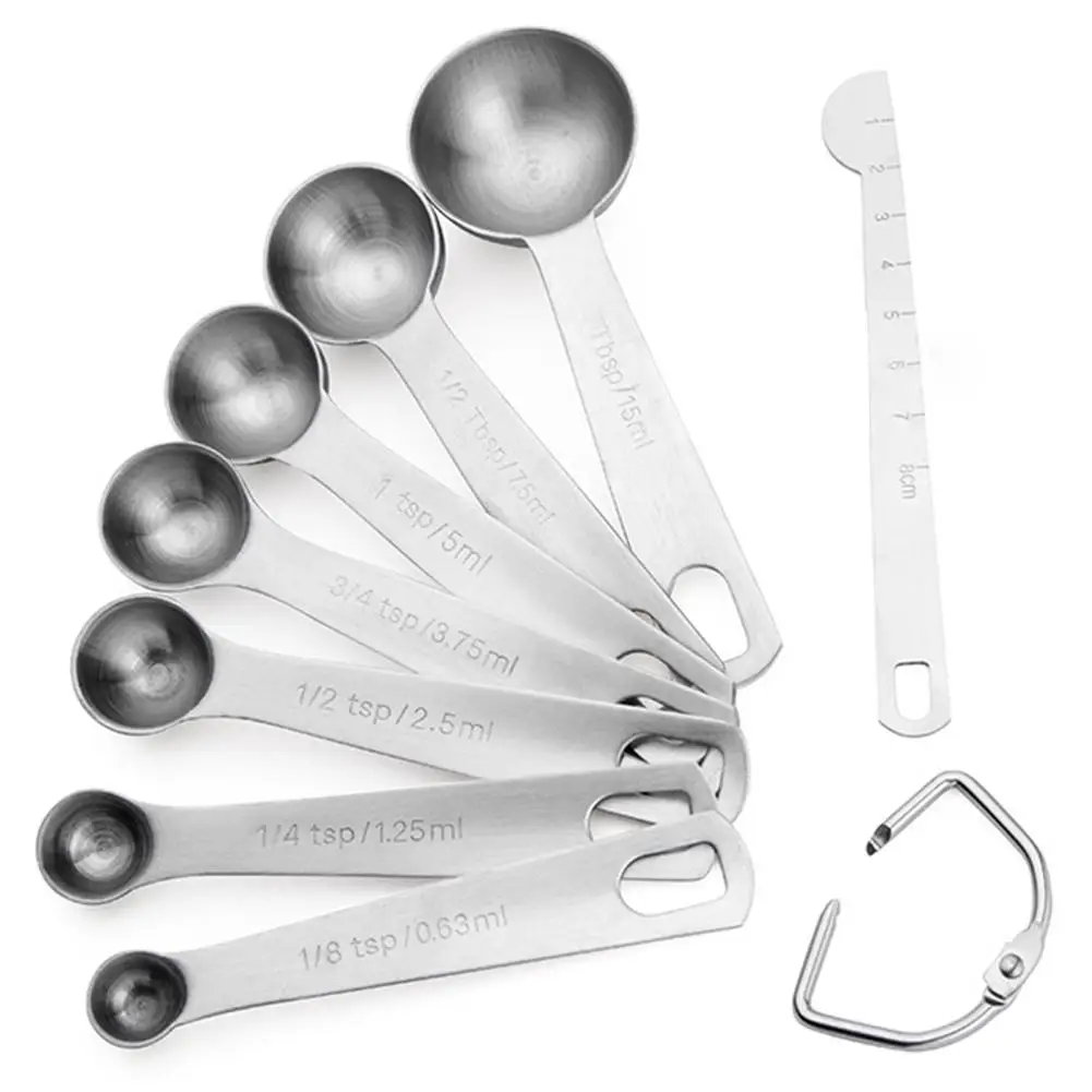 8Pcs Stainless Steel Measuring Spoons Cup Kitchen Cooking Baking Scale Scoop
8Pcs Stainless Steel Measuring Spoons Cup Kitchen Cooking Baking Scale Scoop