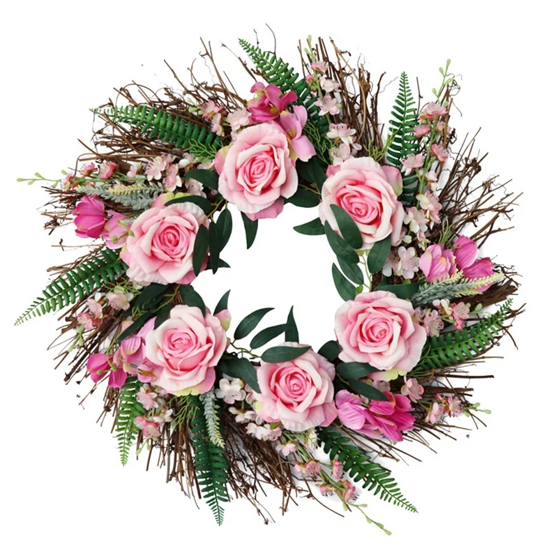 Artificial Rose Flower Wreath, Door Wreath For Home Party Indoor Outdoor Window Wall Wedding Decoration
Artificial Rose Flower Wreath, Door Wreath For Home Party Indoor Outdoor Window Wall Wedding Decoration