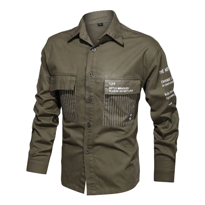 Cargo Shirts for Men Military Style Casual High Quality Multi-Pockets Tactical Shirt Men's Spring Autumn camisa masculina
Cargo Shirts for Men Military Style Casual High Quality Multi-Pockets Tactical Shirt Men's Spring Autumn camisa masculina