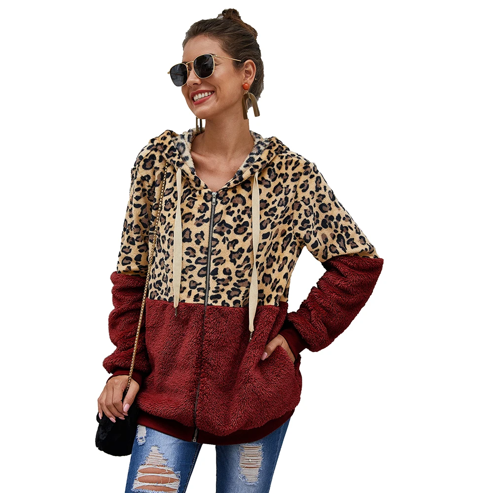 Soft Oversized Hoodie Women Leopard Splicing Faux Fur Zip-up Sweatshirt Autumn Winter Thick Warm Tops Loose Plus Size Hoodies
Soft Oversized Hoodie Women Leopard Splicing Faux Fur Zip-up Sweatshirt Autumn Winter Thick Warm Tops Loose Plus Size Hoodies