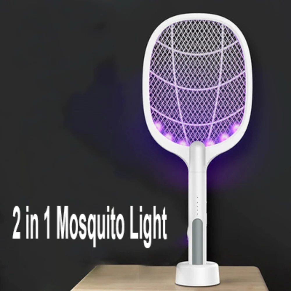 3 IN 1 Trap Mosquito Killer Lamp 3000V Electric Bug Zapper USB Rechargeable Summer Fly Swatter Trap Flies Insect