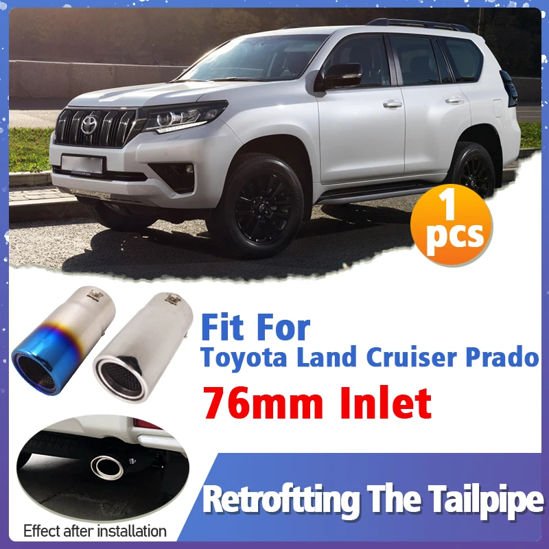 76 мм 1 шт. Выхлопная труба наконечник глушителя подходит для Toyota Land Cruiser Prado Retroftting выхлопная труба тюнинг автомобильные аксессуары
76 мм 1 шт. Выхлопная труба наконечник глушителя подходит для Toyota Land Cruiser Prado Retroftting выхлопная труба тюнинг автомобильные аксессуары