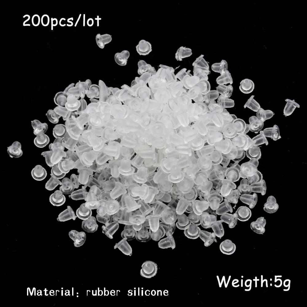 200pcs/set Rubber Silicone Earring Clasp Transparent Ear Nut Plugging Earrings Backs Hooks DIY Jewelry Making Accessories
200pcs/set Rubber Silicone Earring Clasp Transparent Ear Nut Plugging Earrings Backs Hooks DIY Jewelry Making Accessories