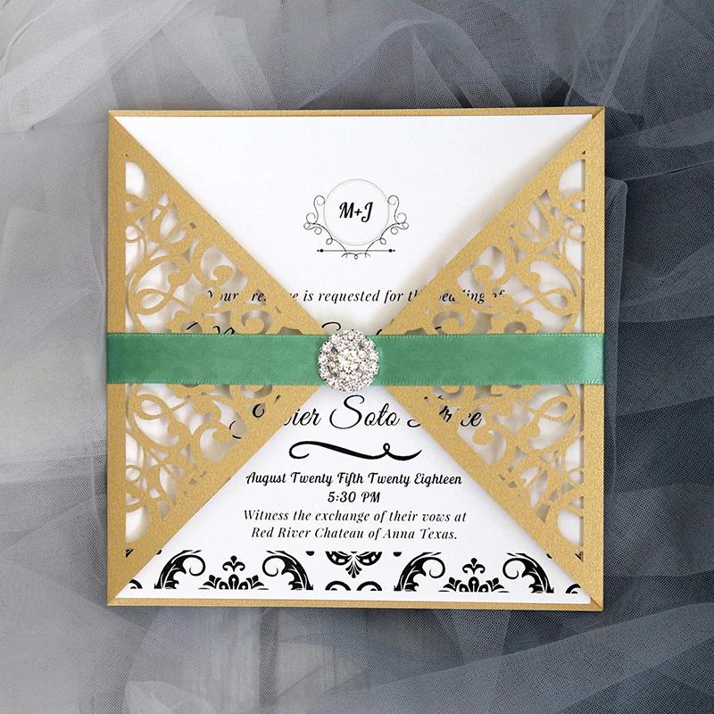 Exquisite Square Invitation Card With Envelope Ribbons Wedding Business Festival Party Invite Supplies Gifts For Guests Thanks 
Exquisite Square Invitation Card With Envelope Ribbons Wedding Business Festival Party Invite Supplies Gifts For Guests Thanks