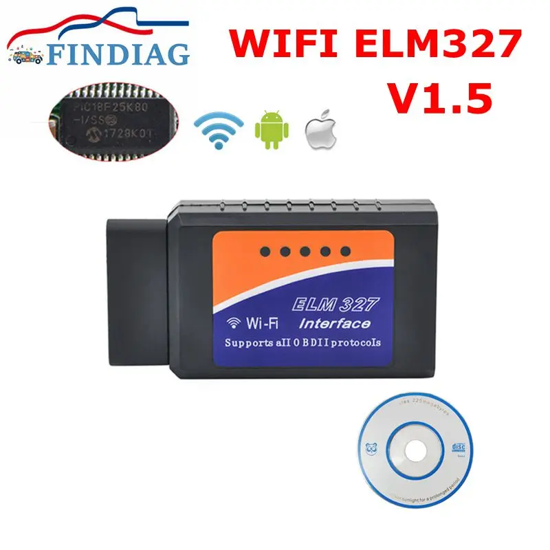 V1.5 WIFI Support Gasoline Diesel Car ELM327 For Android/IOS/PC WIFI ELM327 Identifier OBD Auto Checker Free Shipping 
V1.5 WIFI Support Gasoline Diesel Car ELM327 For Android/IOS/PC WIFI ELM327 Identifier OBD Auto Checker Free Shipping