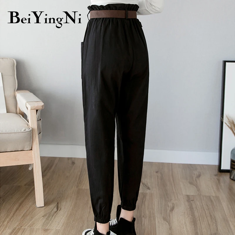 Beiyingni 2020 Autumn Female Harem Pants Solid Pockets Streetwear Casual College Korean Cargo Pants Women Plus Size Trousers BF
Beiyingni 2020 Autumn Female Harem Pants Solid Pockets Streetwear Casual College Korean Cargo Pants Women Plus Size Trousers BF