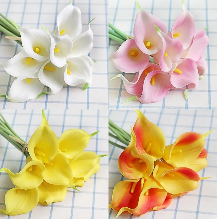 Теплые дешевые реальные на ощупь латексные пластиковые цветы цветочный букет