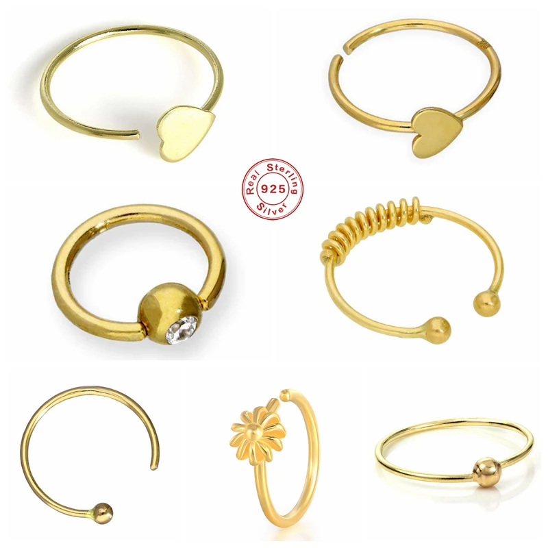 BOAKO 925 Sterling Silver Captive Bead Ring Ear Hoop Heart Flower Nose Ring Hoop Ear Tragus Cartilage Piercing Body Jewelry Gift
BOAKO 925 Sterling Silver Captive Bead Ring Ear Hoop Heart Flower Nose Ring Hoop Ear Tragus Cartilage Piercing Body Jewelry Gift