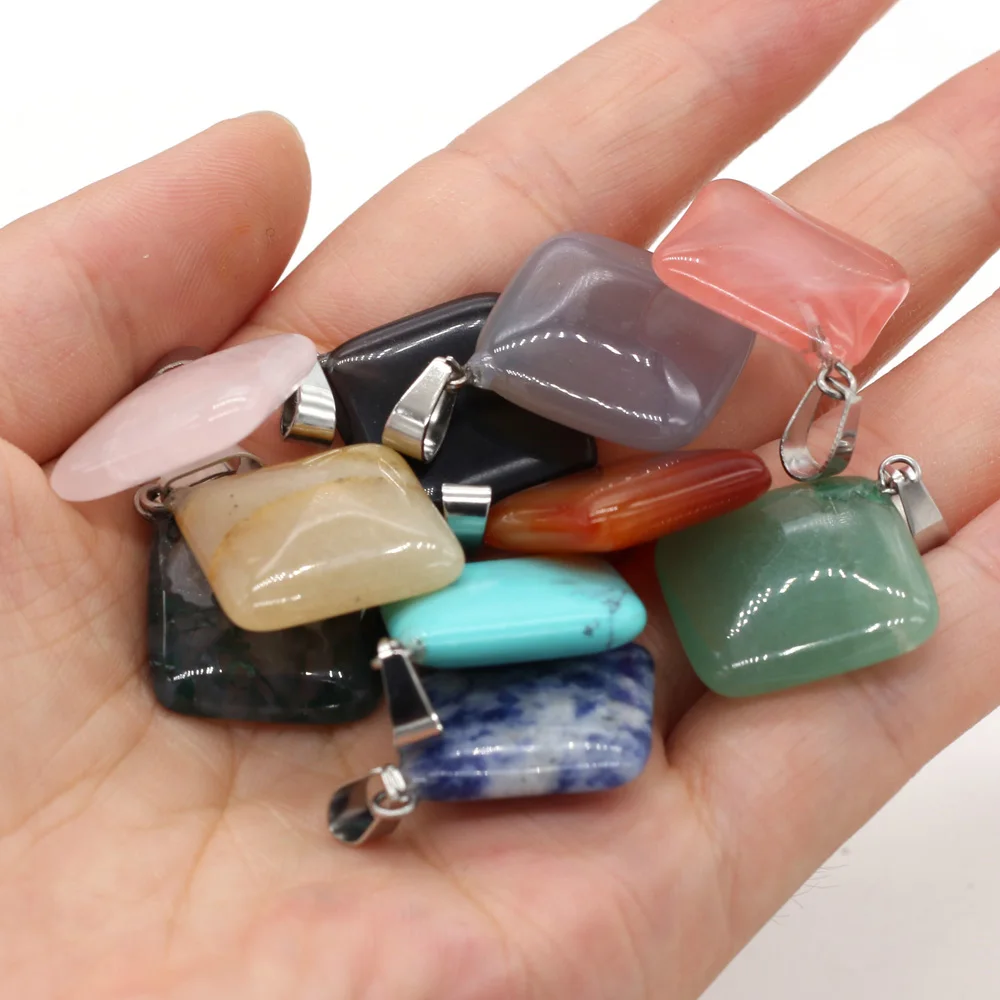 5Pcs Wholesale Natural Stone Pendant Square Semi-precious Pendant For Jewelry Making Charms DIY Necklace Earrings Accessory
5Pcs Wholesale Natural Stone Pendant Square Semi-precious Pendant For Jewelry Making Charms DIY Necklace Earrings Accessory