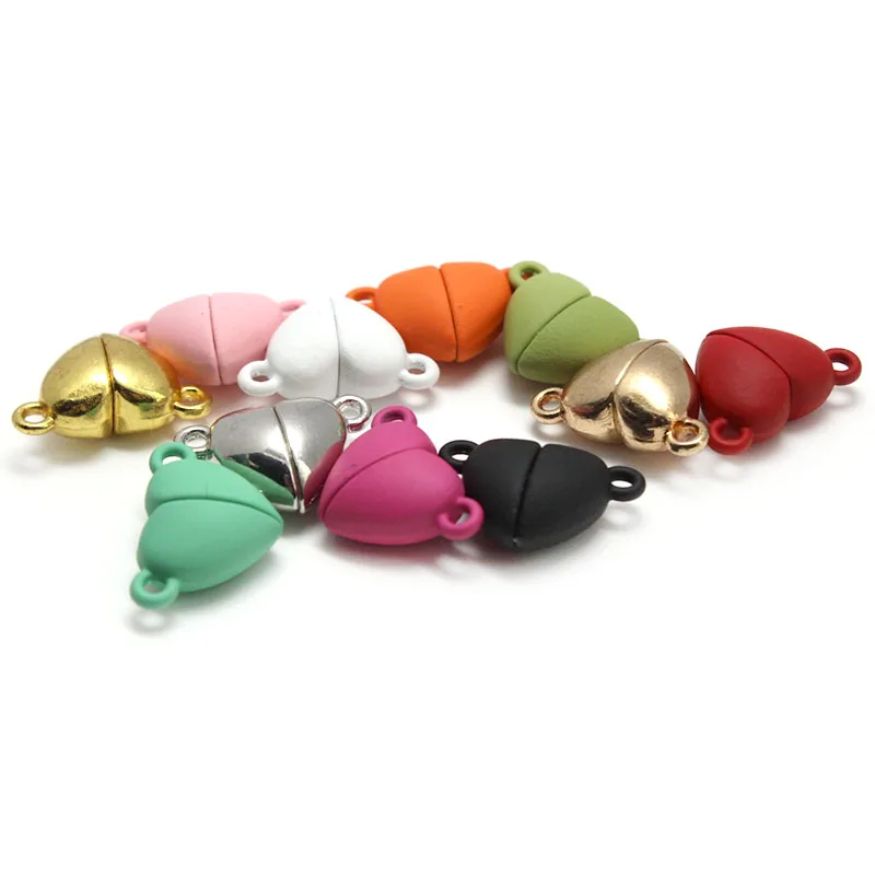 10pcs/lot Heart Shaped Magnetic Clasps Connectors Beads Charms End Caps for DIY Bracelet Necklace Jewelry Making Accessories
10pcs/lot Heart Shaped Magnetic Clasps Connectors Beads Charms End Caps for DIY Bracelet Necklace Jewelry Making Accessories