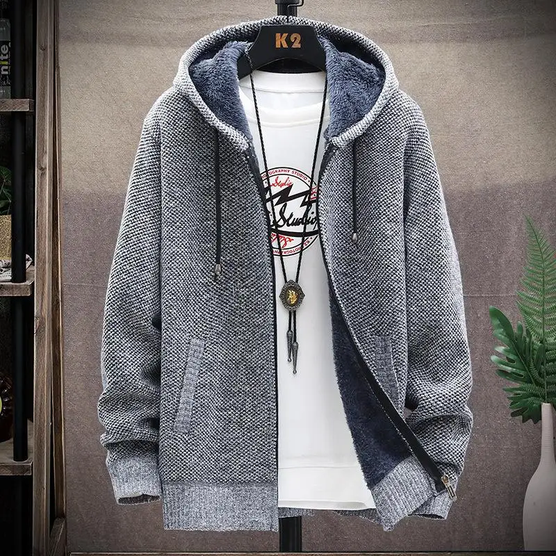 Autumn Winter Sweater Cardigan for Men Hooded Zipper Fleece Coats Man Fashion Casual Solid Jumpers Fleece Jackets Slim Fit M-3XL
Autumn Winter Sweater Cardigan for Men Hooded Zipper Fleece Coats Man Fashion Casual Solid Jumpers Fleece Jackets Slim Fit M-3XL