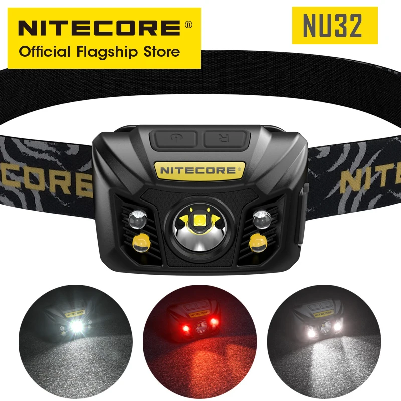 NITECORE NU32 фары 550 люмен Открытый Отдых Охота Поиск Trail Бег Светодиодная лампа для