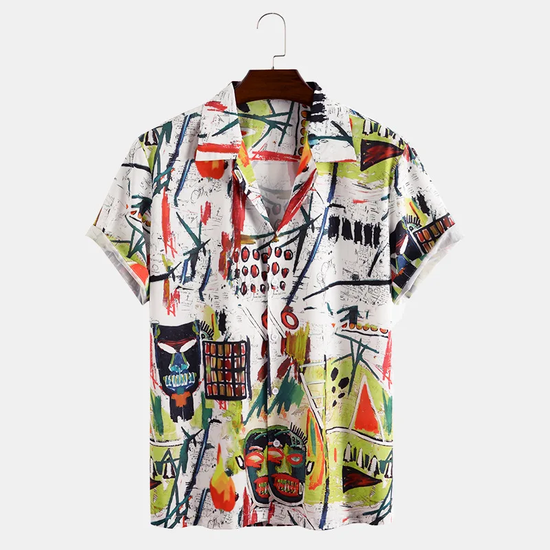 2021 Shirts Hawaiian Mens Funny Graffiti Multi-Color Casual Breathable Light Short Sleeve Shirt
2021 Shirts Hawaiian Mens Funny Graffiti Multi-Color Casual Breathable Light Short Sleeve Shirt