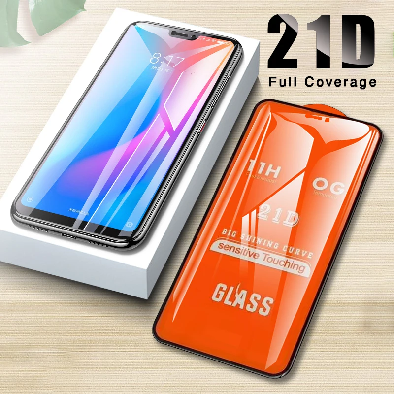 Закаленное стекло 21D 11H с полным покрытием для Xiaomi Redmi Note 7 8 6 K20 Pro Защита экрана 7a 6a