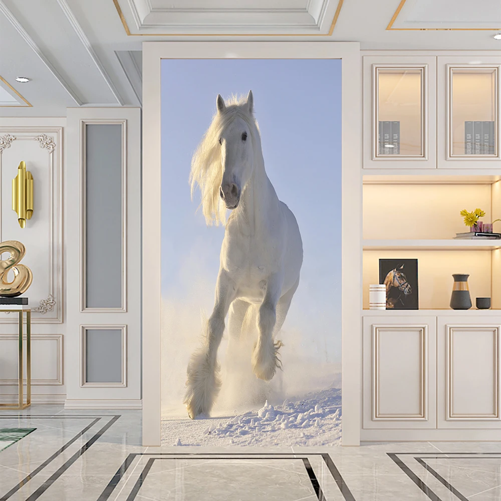 White Horse On The Snow DIY Door Stickers Home Decoration Wall Stickers Bedroom Porch Art Mural Peel & Stick Vinly Wall Paster
White Horse On The Snow DIY Door Stickers Home Decoration Wall Stickers Bedroom Porch Art Mural Peel & Stick Vinly Wall Paster