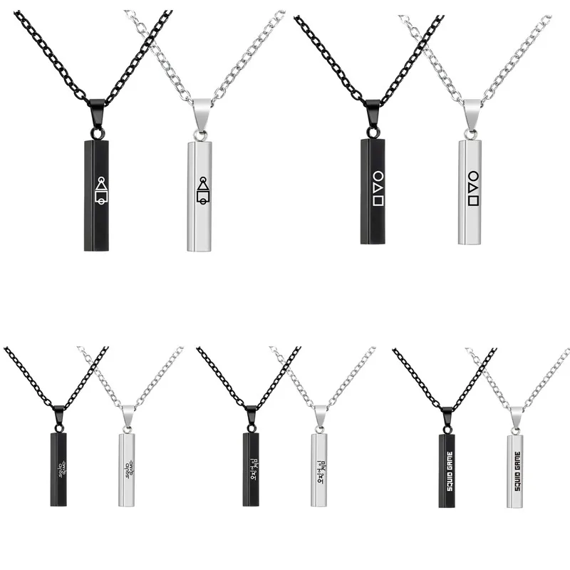 Squid Game Fashion Long Stainless Steel Pendant Necklaces For Men And Women Jewelry Gift Unisex Couple Chain Necklace
Squid Game Fashion Long Stainless Steel Pendant Necklaces For Men And Women Jewelry Gift Unisex Couple Chain Necklace