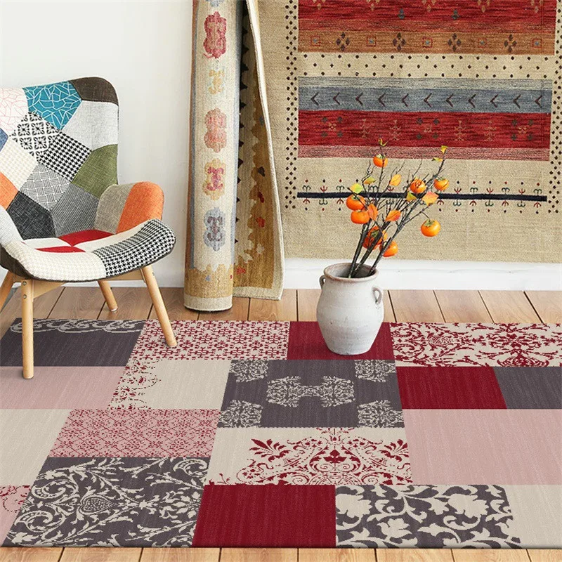 Geometric Mosaic Rug American-Style Wine Red Ash Mosaic Carpet Living Room Bedroom Bed Blanket Kitchen Bathroom Floor Mat
Geometric Mosaic Rug American-Style Wine Red Ash Mosaic Carpet Living Room Bedroom Bed Blanket Kitchen Bathroom Floor Mat