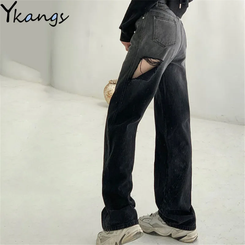 Black Gradient High Waist Ripped Jeans Casual Fashion Hip-Hop Trendy Straight Trousers Loose Streetwear Sexy Women Wide-Leg Pant
Black Gradient High Waist Ripped Jeans Casual Fashion Hip-Hop Trendy Straight Trousers Loose Streetwear Sexy Women Wide-Leg Pant
