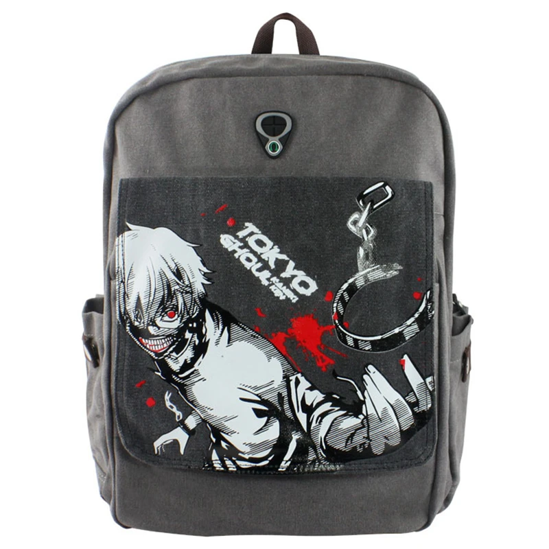 Аниме Токийский Гуль мультфильм косплей kaneki ken рюкзак Холщовый на молнии