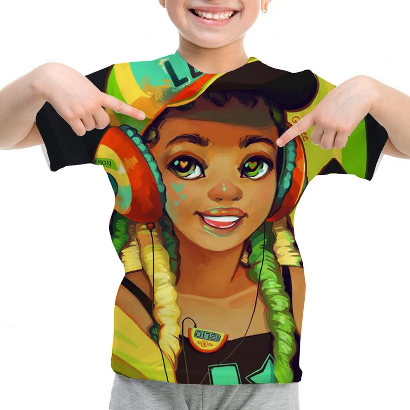Cool 3D Short-Sleeve Tops Black Girls Print Kids Girl O-neck Tee-Tops Baby Summer T-Shirt Casual Loose T Shirts for Teen
Cool 3D Short-Sleeve Tops Black Girls Print Kids Girl O-neck Tee-Tops Baby Summer T-Shirt Casual Loose T Shirts for Teen