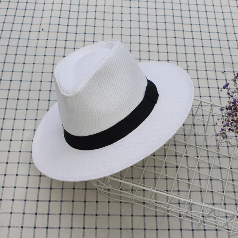 Womens Summer Hats Fedoras Flat Brim Straw White Mens Panama Beach Unisex Sun Hat
Womens Summer Hats Fedoras Flat Brim Straw White Mens Panama Beach Unisex Sun Hat