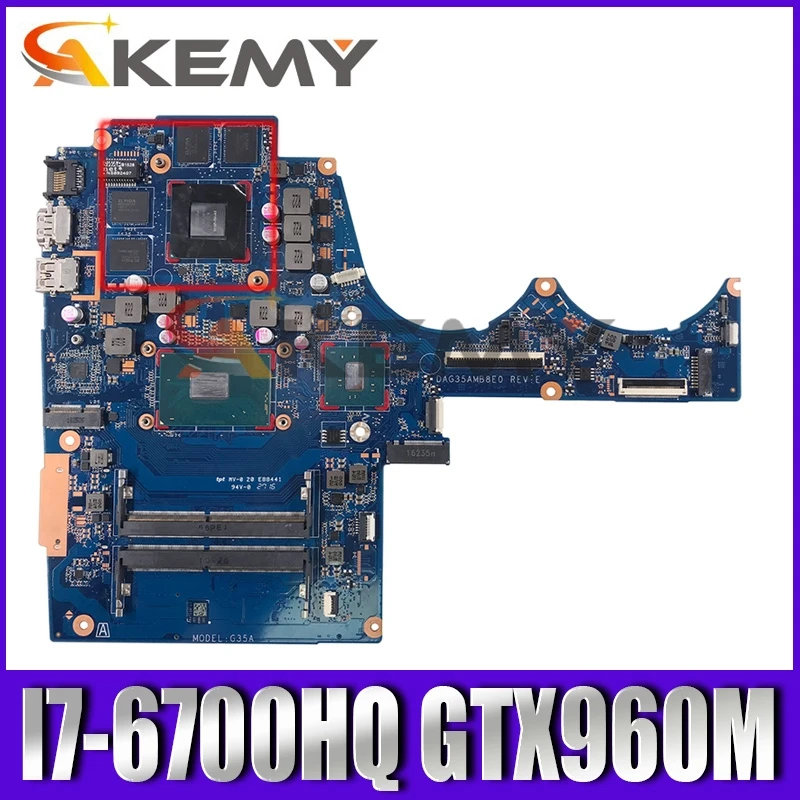 856678-001 856678-601 For HP TPN-Q173 15-AX 15-BC 15-BC015TX Laptop Motherboard DAG35AMB8E0 With I7-6700HQ GTX960M 100% Tested
856678-001 856678-601 For HP TPN-Q173 15-AX 15-BC 15-BC015TX Laptop Motherboard DAG35AMB8E0 With I7-6700HQ GTX960M 100% Tested