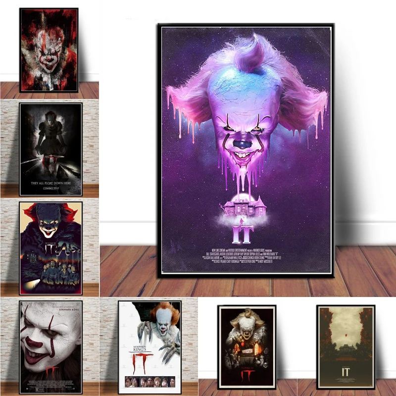 Anime IT Horror Movie Stephen King Pennywise Thriller Oil Canvas Painting Posters and Prints Wall Art Pictures for Living Room
Anime IT Horror Movie Stephen King Pennywise Thriller Oil Canvas Painting Posters and Prints Wall Art Pictures for Living Room