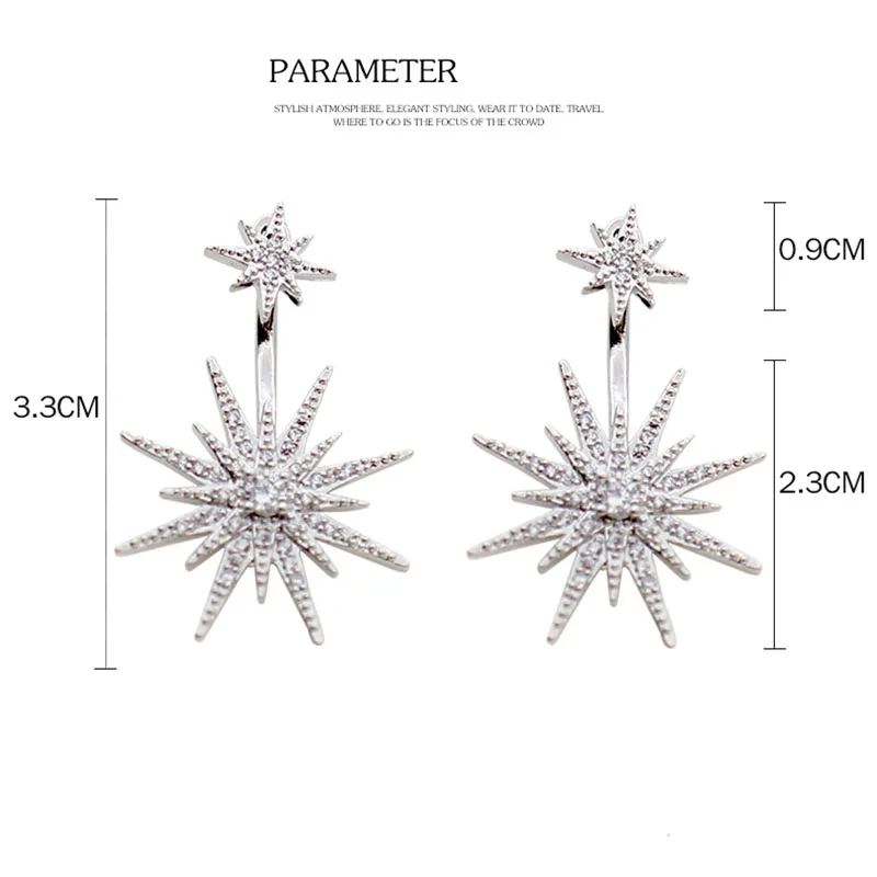 Luxury Fashion Cubic Zirconia White Long Temperament Stud Earring Star Design Statement Earrings Indian Jewelry Anniversary Gift
Luxury Fashion Cubic Zirconia White Long Temperament Stud Earring Star Design Statement Earrings Indian Jewelry Anniversary Gift