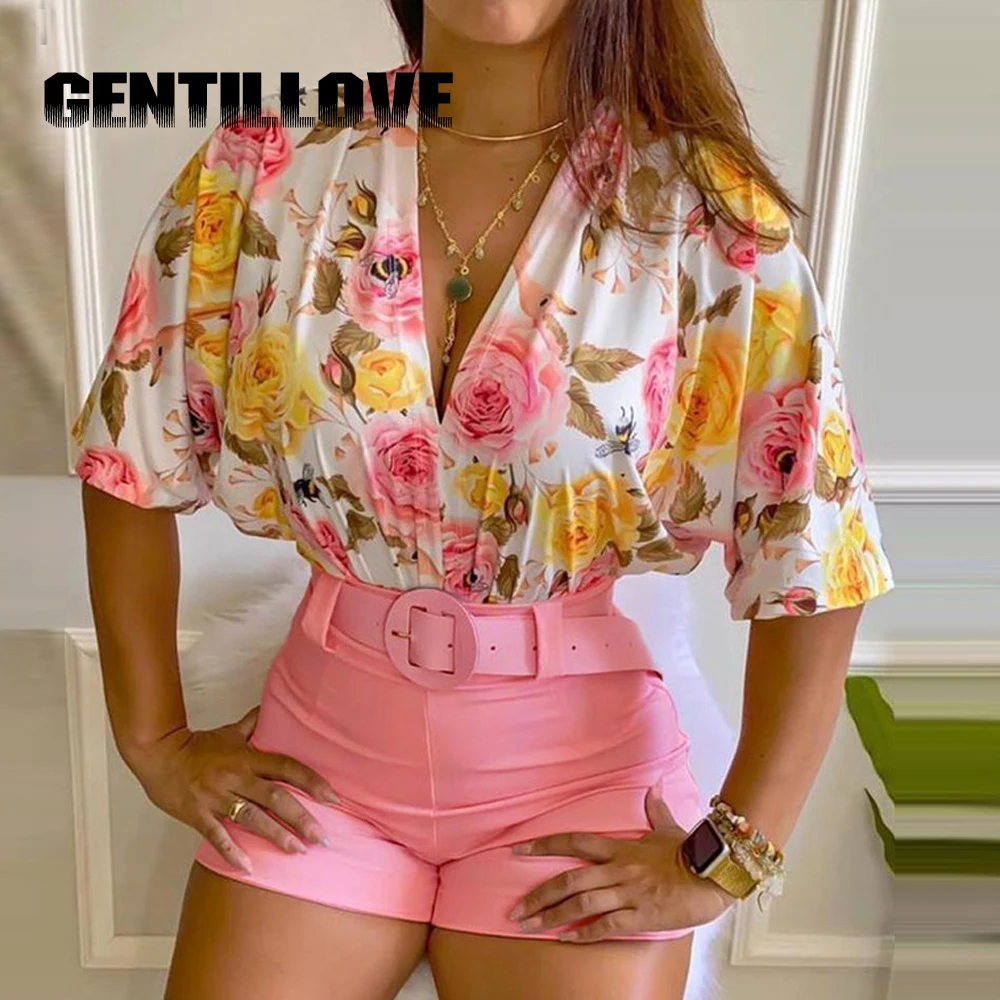 Gentillove Floral Print Summer High Waist 2 Piece Sets Elegant Long Sleeve Casual Shorts Set Women's Office Suit Shorts Outfits
Gentillove Floral Print Summer High Waist 2 Piece Sets Elegant Long Sleeve Casual Shorts Set Women's Office Suit Shorts Outfits