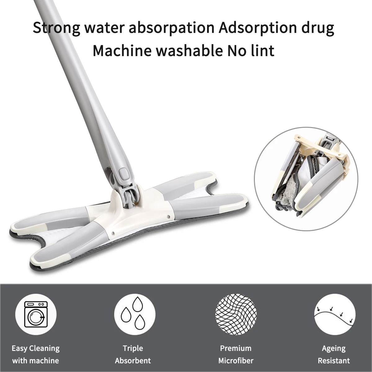 Mop X Shape Floor Cleaning 360°-Spin Mop Head Stainless Steel Extendable Microfiber Mop 6 Reusable Pads Household Cleaning Tools
Mop X Shape Floor Cleaning 360°-Spin Mop Head Stainless Steel Extendable Microfiber Mop 6 Reusable Pads Household Cleaning Tools