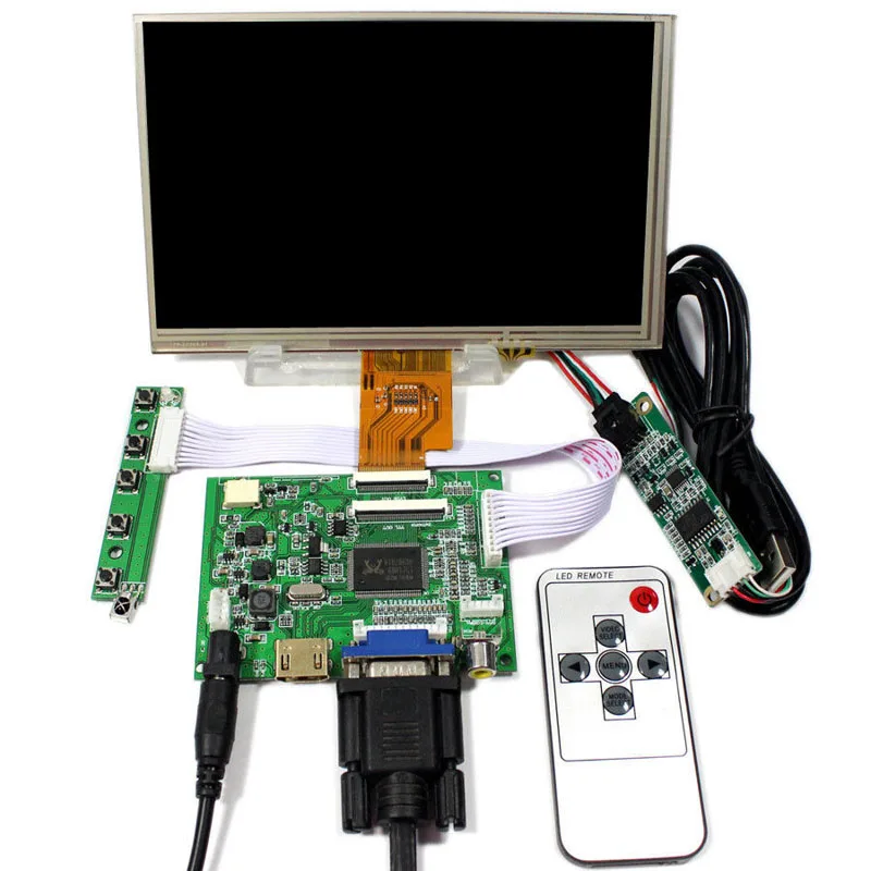 

Latumab HDMI/VGA/AV Control Driver Board + 8"inch HE080IA-01D 1024*768 IPS high-definition LCD Display For Raspberry Pi