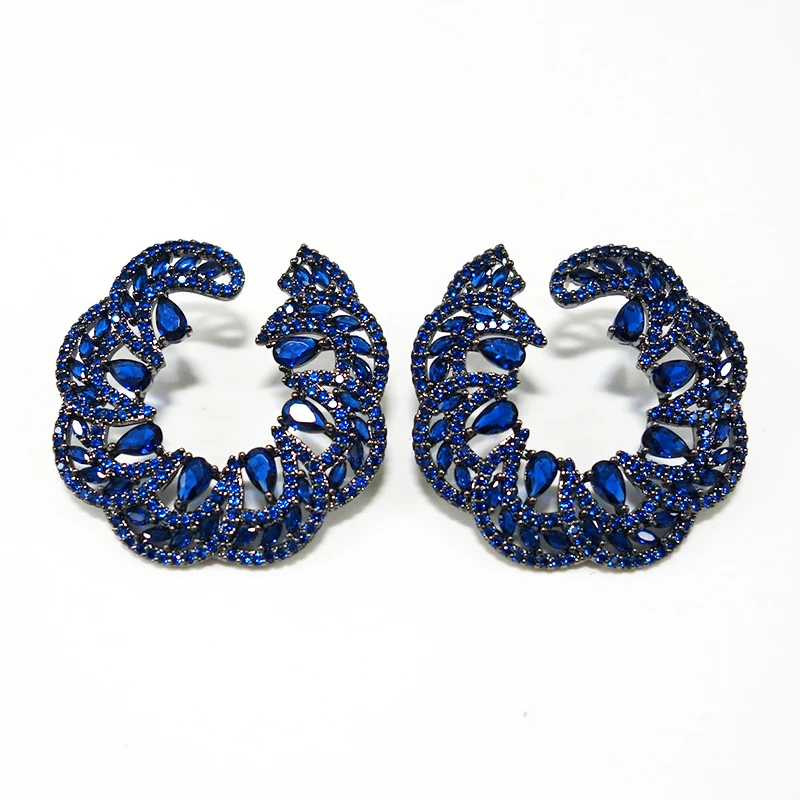 Luxury Twist Circle Dangle Earrings For Women Wedding Cubic Zircon Crystal CZ Dubai Bridal Earring Fashion Jewelry 2020
Luxury Twist Circle Dangle Earrings For Women Wedding Cubic Zircon Crystal CZ Dubai Bridal Earring Fashion Jewelry 2020
