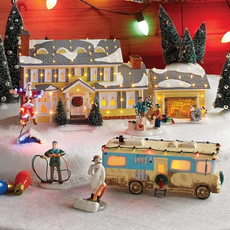 Resin Christmas Village Party Decoration Santa Claus Pine Needles Snow Street View House Holiday Gift Home Ornaments
Resin Christmas Village Party Decoration Santa Claus Pine Needles Snow Street View House Holiday Gift Home Ornaments