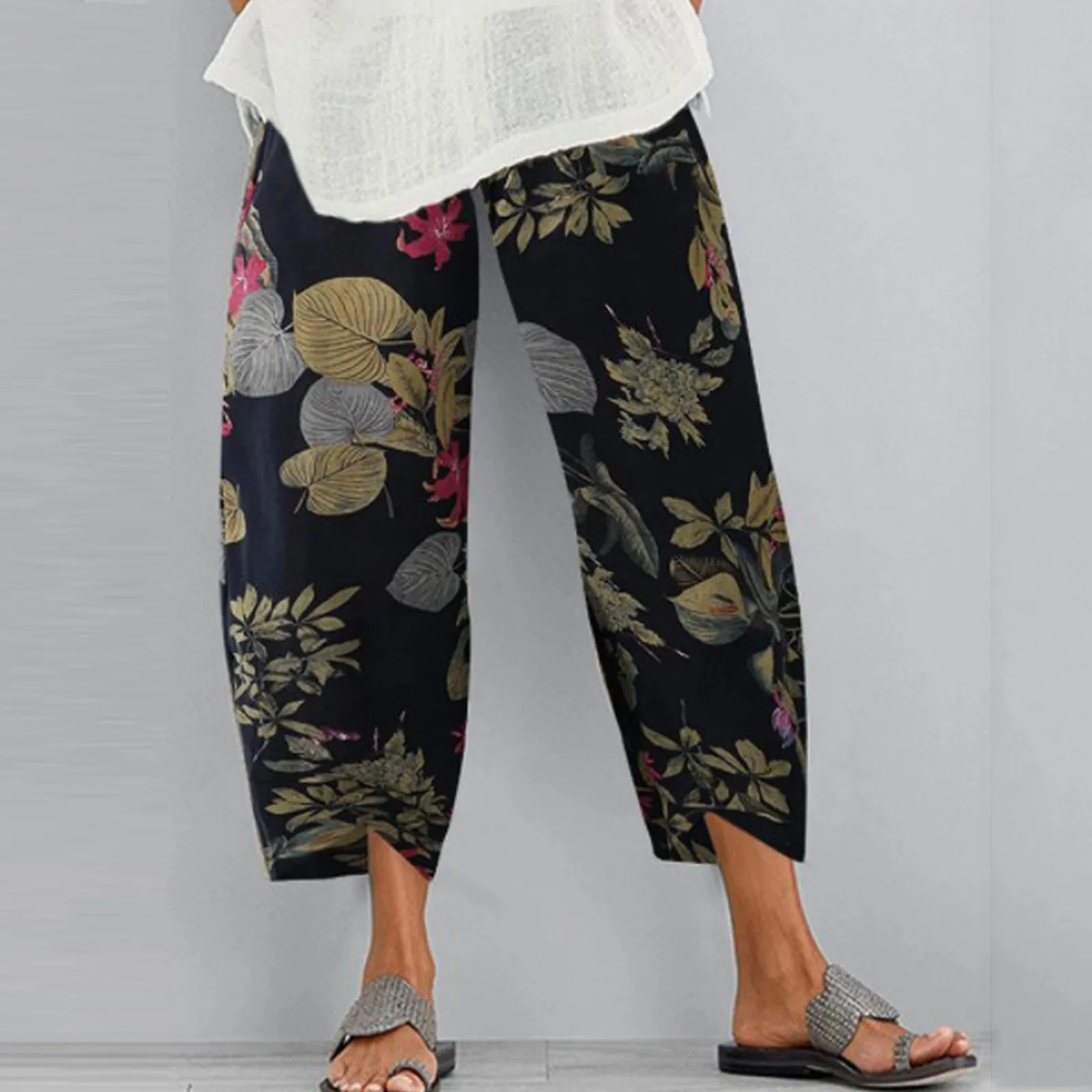 Long Pants For Tall Women Casual Personality Flowers Print Pants Ladies Summer Elastic Waist Wide Leg Pant Loose Trousers Hot
Long Pants For Tall Women Casual Personality Flowers Print Pants Ladies Summer Elastic Waist Wide Leg Pant Loose Trousers Hot