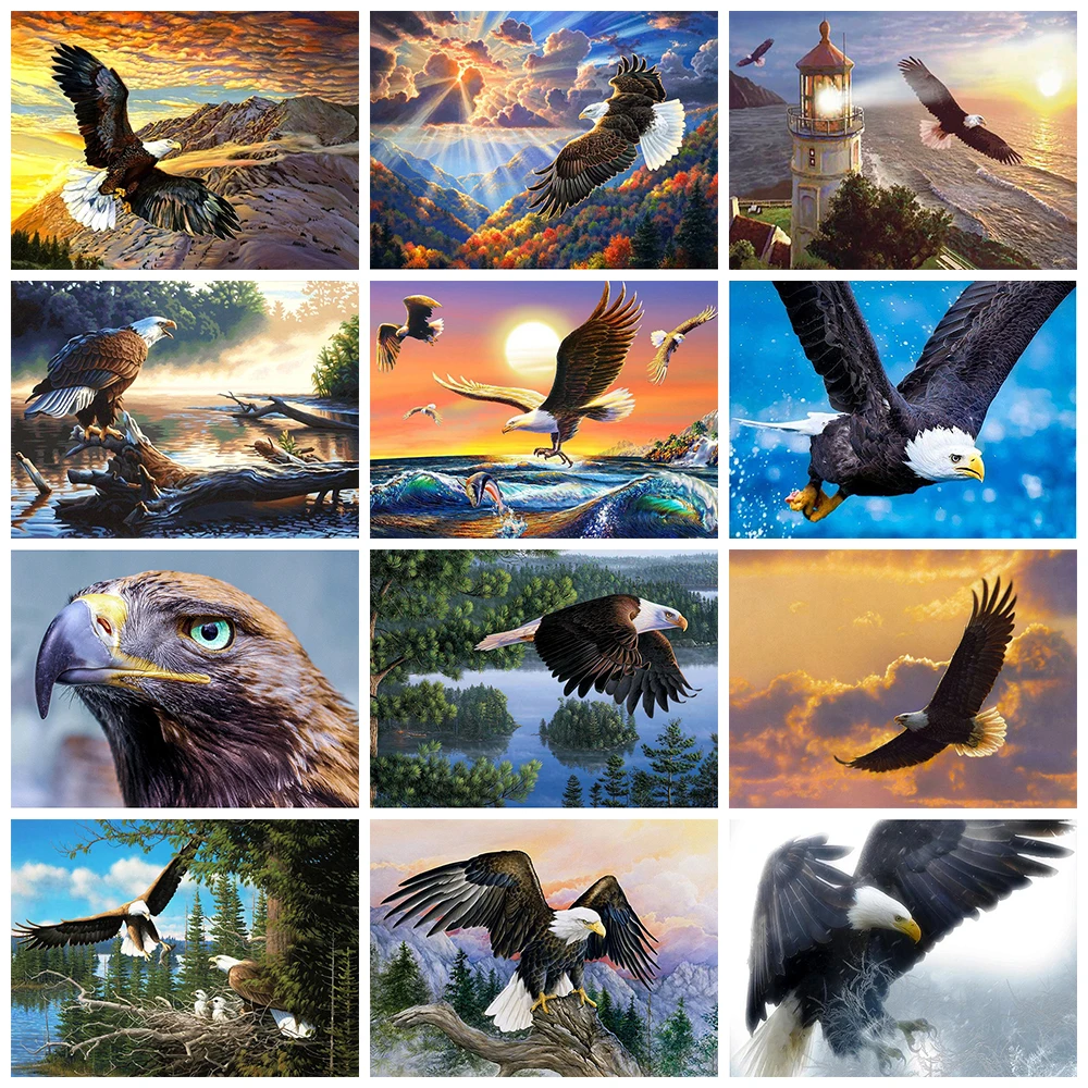 DIY 5D Diamond Painting Eagle In The Sky Cross Stitch Kits Full Round Diamond Embroidery Animal Mosaic Rhinestone Art Wall Decor
DIY 5D Diamond Painting Eagle In The Sky Cross Stitch Kits Full Round Diamond Embroidery Animal Mosaic Rhinestone Art Wall Decor