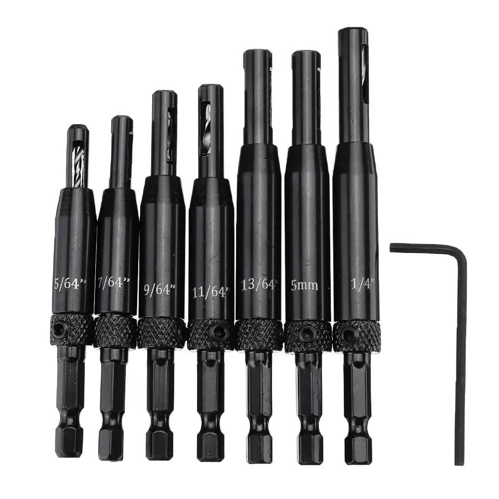 7pcs Aluminium Alloy Self Centering Door Hinges Drill Bit Hole Puncher Woodworking Reaming Tool Countersink Drill Bit
7pcs Aluminium Alloy Self Centering Door Hinges Drill Bit Hole Puncher Woodworking Reaming Tool Countersink Drill Bit