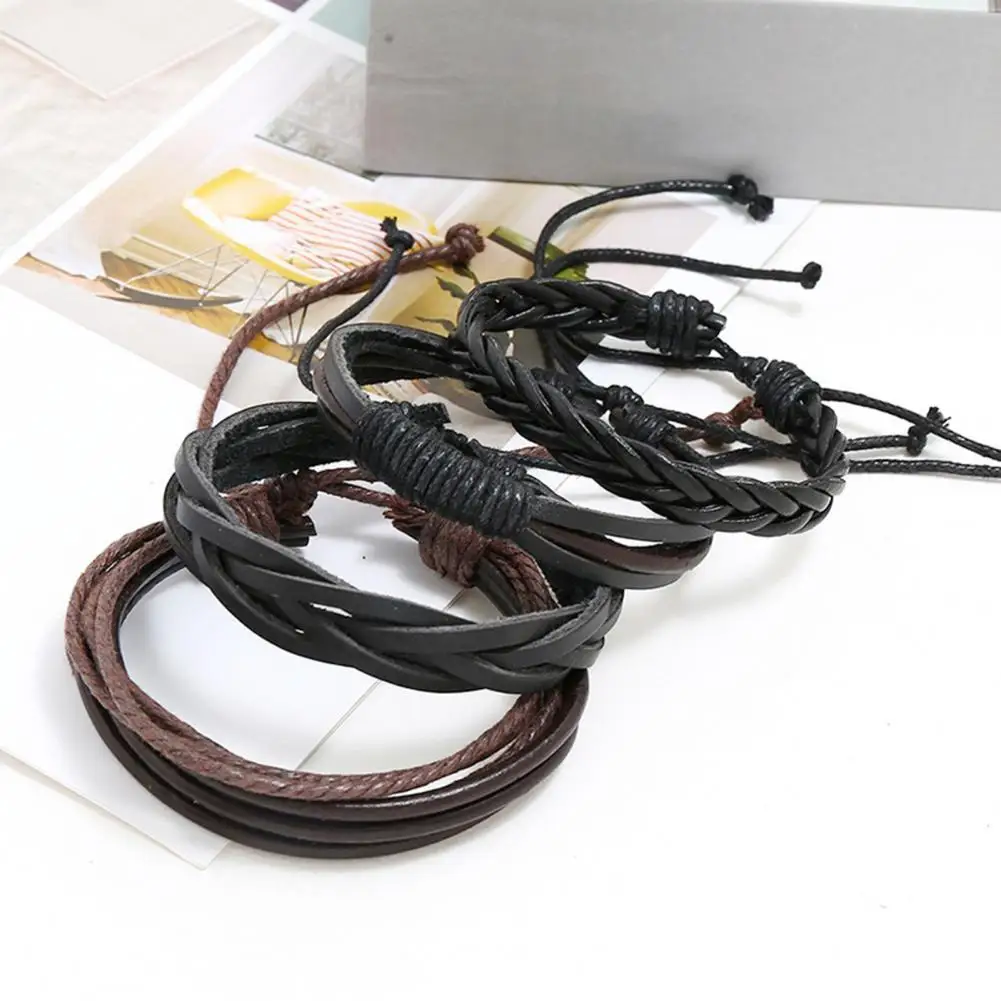 4Pcs/Set Multi-layer Faux Leather Braided Bracelets Linen Rope Adjustable Handmade Unisex Bracelets Jewelry Accessories
4Pcs/Set Multi-layer Faux Leather Braided Bracelets Linen Rope Adjustable Handmade Unisex Bracelets Jewelry Accessories