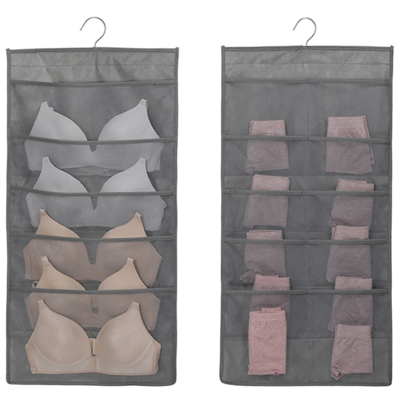 Double-sided Clear Hanging Bag Folding Clothing Storage Bag Socks Bra Underwear Rack Hanger Storage Bags Organizer For Wardrobe
Double-sided Clear Hanging Bag Folding Clothing Storage Bag Socks Bra Underwear Rack Hanger Storage Bags Organizer For Wardrobe