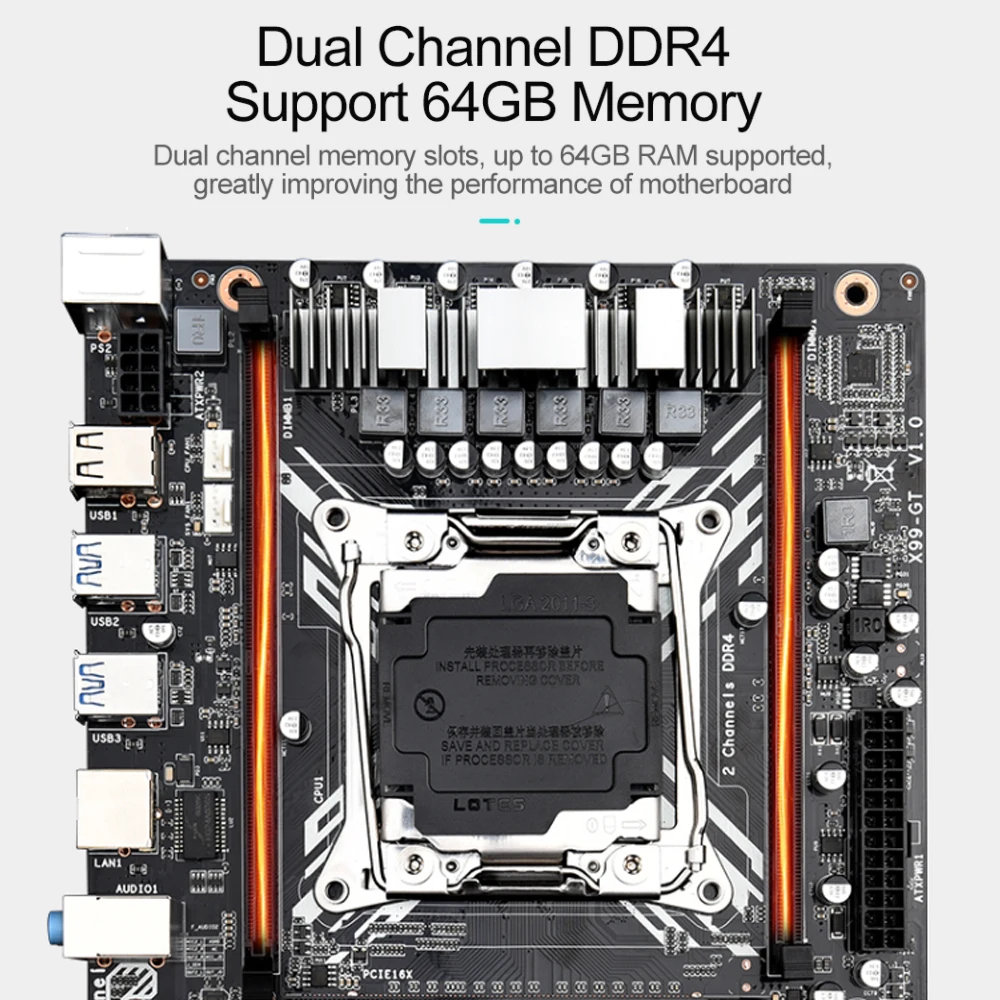 X99-GT Computer Motherboard M-ATX DDR4 64G USB 2.0/3.0 SATA M.2 WIFI Mainboard Support for LGA 2011-3 V3/V4 Series CPU
X99-GT Computer Motherboard M-ATX DDR4 64G USB 2.0/3.0 SATA M.2 WIFI Mainboard Support for LGA 2011-3 V3/V4 Series CPU