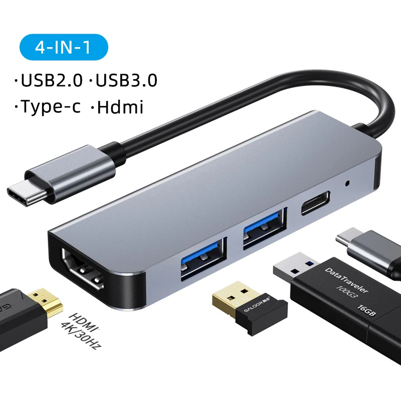 USB-концентратор 4 в 1 совместимый с HDMI USB 3 0 2 | Компьютеры и офис