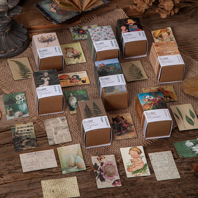 Yoofun 100pcs/box Vintage Cards Mini Memo Both Sides Printing 200 Images Retro Decorative Memo Pads for Scrapbooking Journals
Yoofun 100pcs/box Vintage Cards Mini Memo Both Sides Printing 200 Images Retro Decorative Memo Pads for Scrapbooking Journals