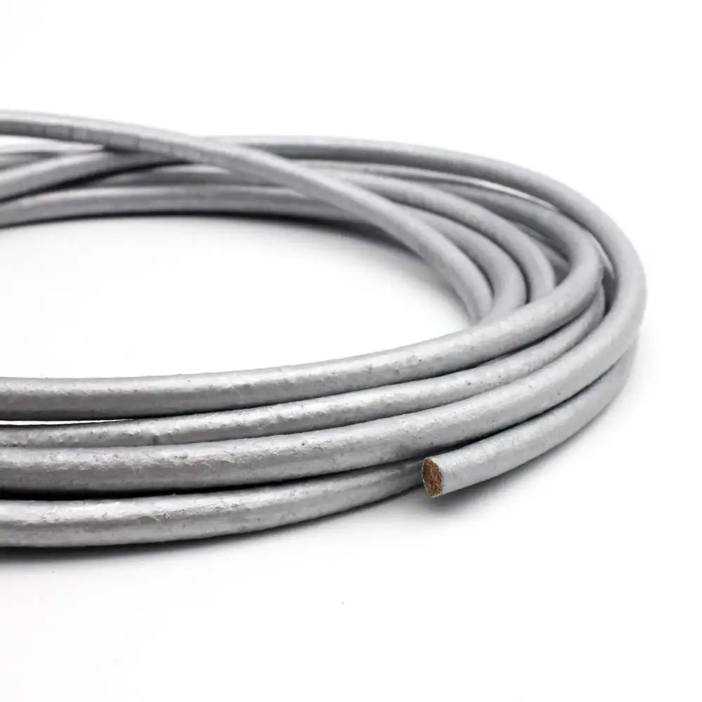 1 Yards 5mm Round Genuine Leather Cords Cowhide 5.0mm Silver Real Leather Strap
1 Yards 5mm Round Genuine Leather Cords Cowhide 5.0mm Silver Real Leather Strap