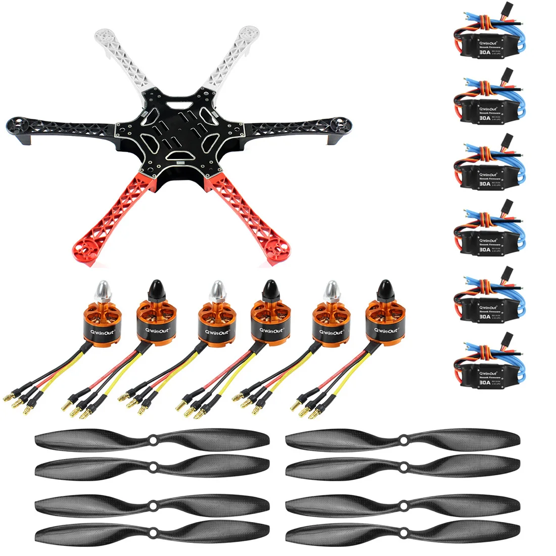 Frame Kit F550 DIY 6-Axle Drone Kit 550mm Hexacopter unassembled RC With 30A ESC 920KV Motor 1045 Propeller
Frame Kit F550 DIY 6-Axle Drone Kit 550mm Hexacopter unassembled RC With 30A ESC 920KV Motor 1045 Propeller