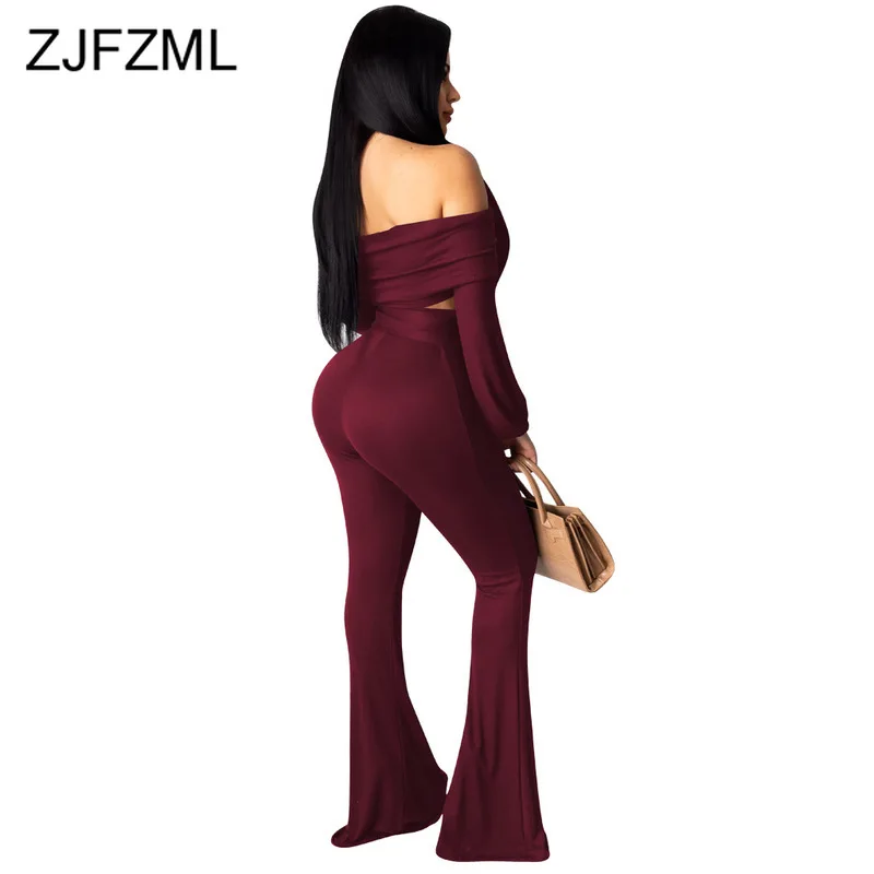 Causal Plus Size Two Piece Matching Set Women Off Shoulder Full Sleeve Crop Tops and Bow Long Pants Solid Winter Autumn Outfits
Causal Plus Size Two Piece Matching Set Women Off Shoulder Full Sleeve Crop Tops and Bow Long Pants Solid Winter Autumn Outfits