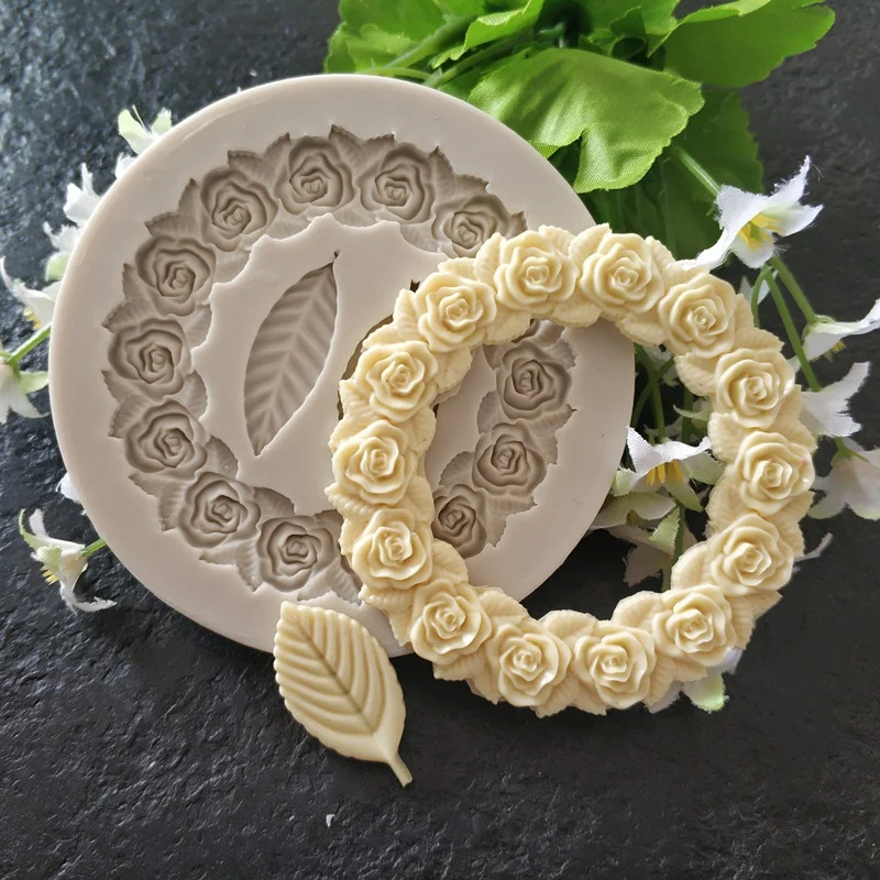 Rose Wreath Leaves Silicone Mold Cake Decoration Accessories Chocolate Mold Kitchen Cook Mold Cake DIY Kitchen Supplies Home Use
Rose Wreath Leaves Silicone Mold Cake Decoration Accessories Chocolate Mold Kitchen Cook Mold Cake DIY Kitchen Supplies Home Use